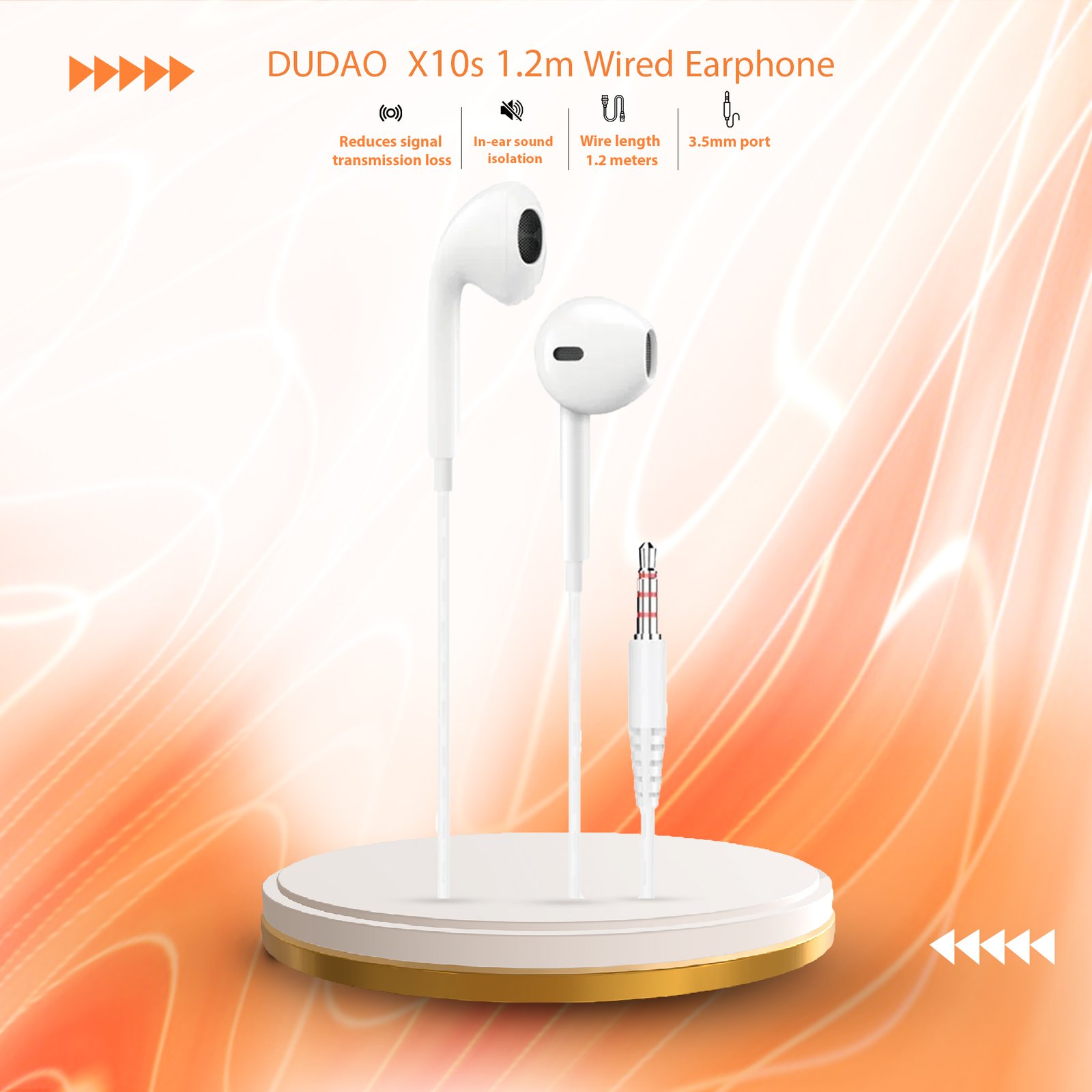 DUDAO X10s 1.2m Wired Earphone